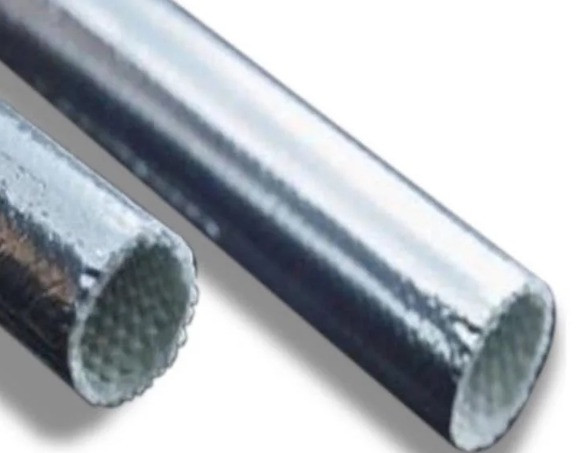 Plain Aluminum Fiberglass Sleeving for Industrial