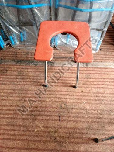Color Coated Iron Foldable Commode Stool for Home, Hospitals