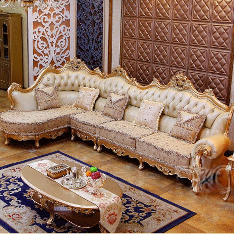 Antique L Shape Sofa Set, Back Type : Cushion Back