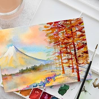Wood Water Color Canvas Paintings for Wall Decoration