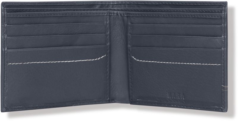 Kara Blue Bifold Leather Wallet