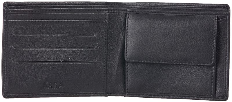 Kara Men Bifold Black Genuine Leather Wallets