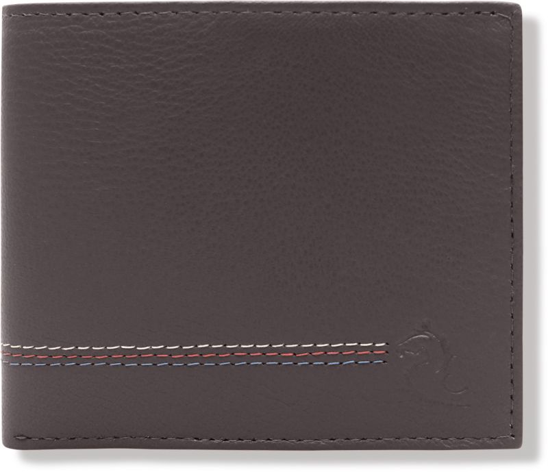 KARA Brown Bifold Leather Wallet For Men I Genuine Leather Contrast Stitched Design - Men\'s Wallet