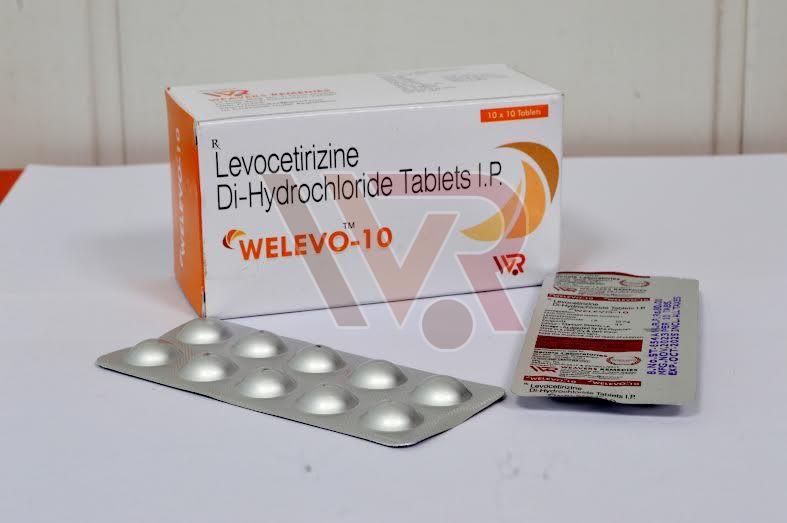 Welevo-10 Tablets, Composition : Levocetirizine Dihydrochloride