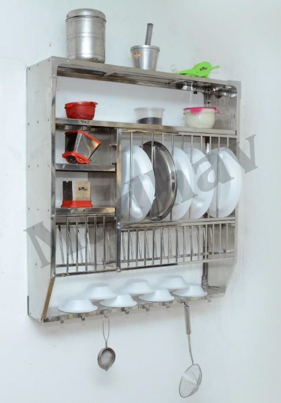 Plain 38x36 Inch Stainless Steel Kitchen Rack