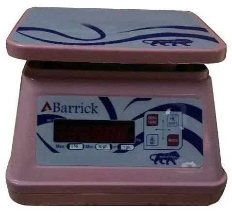 Barrick Stainless Steel Digital Counter Weighing Scale, Shape : Square