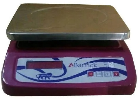 Barrick Stainless Steel Square Counter Weighing Scale, Display Type : LED