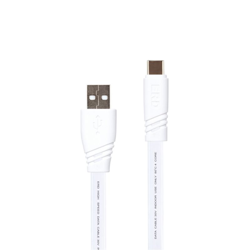 UC -236 Portable Flat USB-C White Data Cable