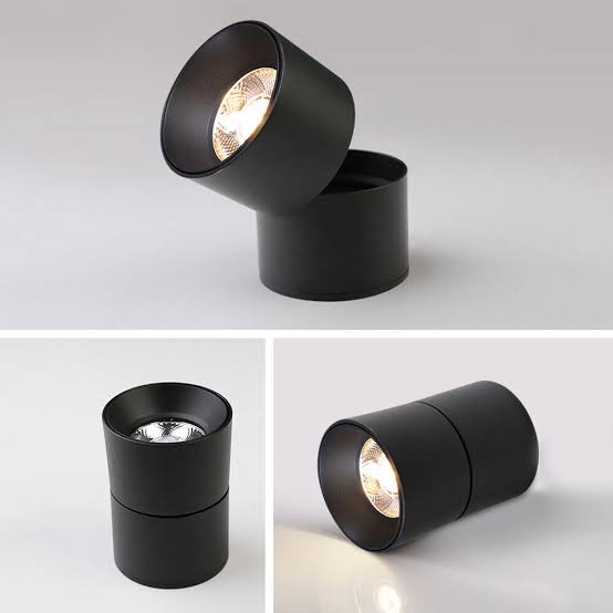 Movable Cylinder Surface Light, Color : Black