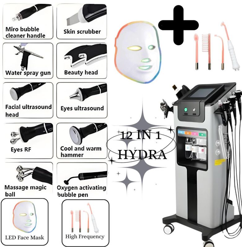 Verticle 12 In 1 Hydra Facial Machine