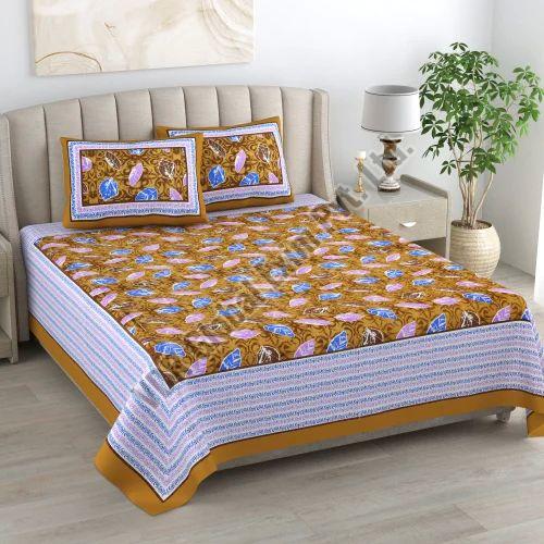 Multicolor Printed King Size Cotton Bedsheet, for Home, Feature : Comfortable, Anti Shrink