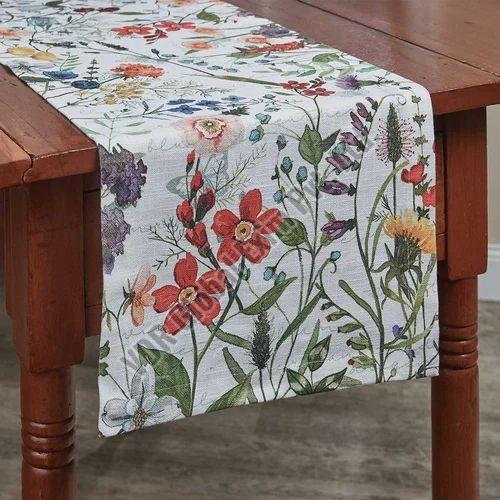 Multicolor Polyester Printed Table Runner