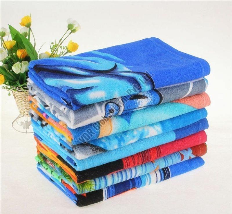 Multicolor Cotton Printed Bath Towel, For Home, Hotel, Feature : Anti Shrink, Comfortable