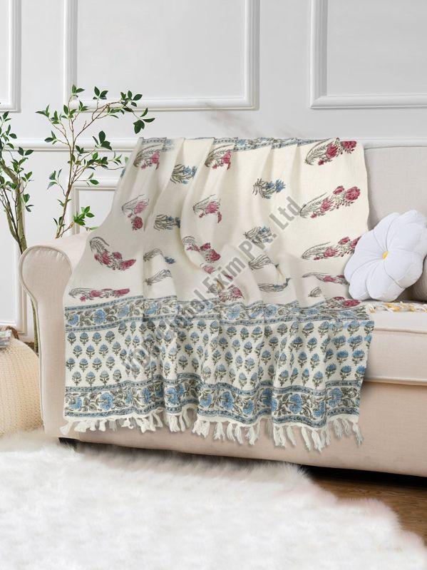 Multicolor Printed Cotton Sofa Throws, Feature : Easily Washable, Attractive Look