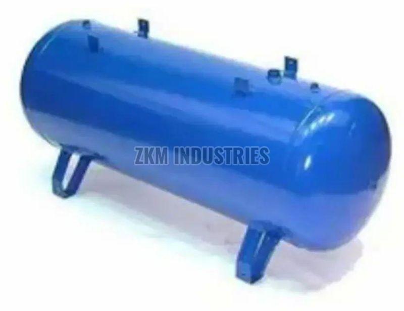 Electric Mild Steel Horizontal Air Receiver Tank, for Industrial, Color : Blue