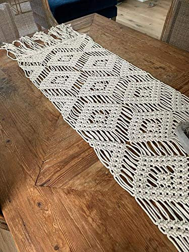 Plain Cotton Fancy Macrame Table Runner, Technics : Handmade