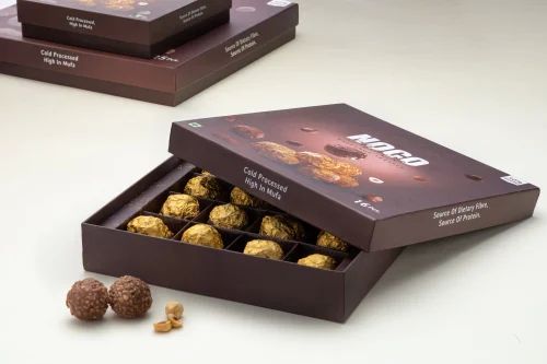 16 Pcs Hazelnut Truffle Box for Eating Use, Gifting