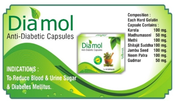 Herbal Diamol Capsules for Human Consumption