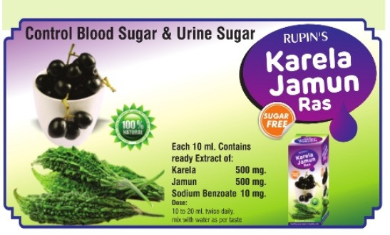Rupin Karela Jamunras Syrup, Packaging Size : 450 ml