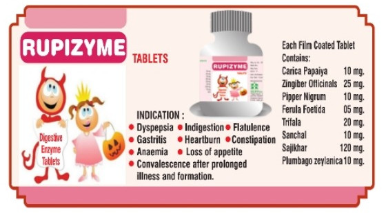 Rupizyme Tablets for Human Consumption