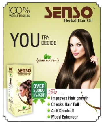 100ml Senso Herbal Hair Oil, Packaging Type : Plastic Bottle