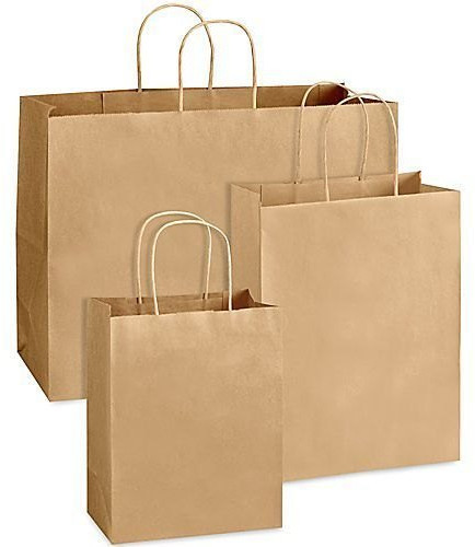 Plain Paper Craft Bag For Shopping