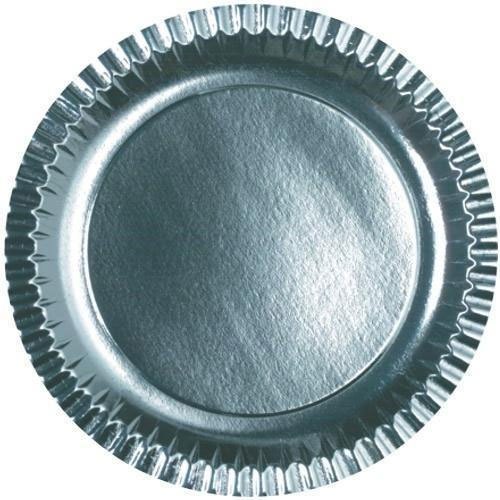 Silver Coated Paper Plate, Shape : Square