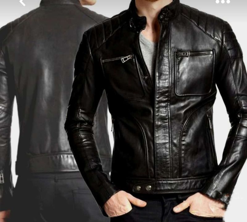 Glamourist Plain Customized Mens Leather Jacket, Sleeve Type : Full Sleeves