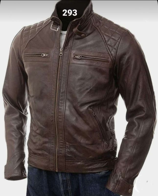 Designer Dark Brown Mens Leather Jacket