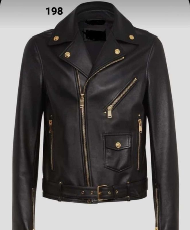 Glamourist Plain Mens Pure Leather Jacket, Sleeve Type : Full Sleeves