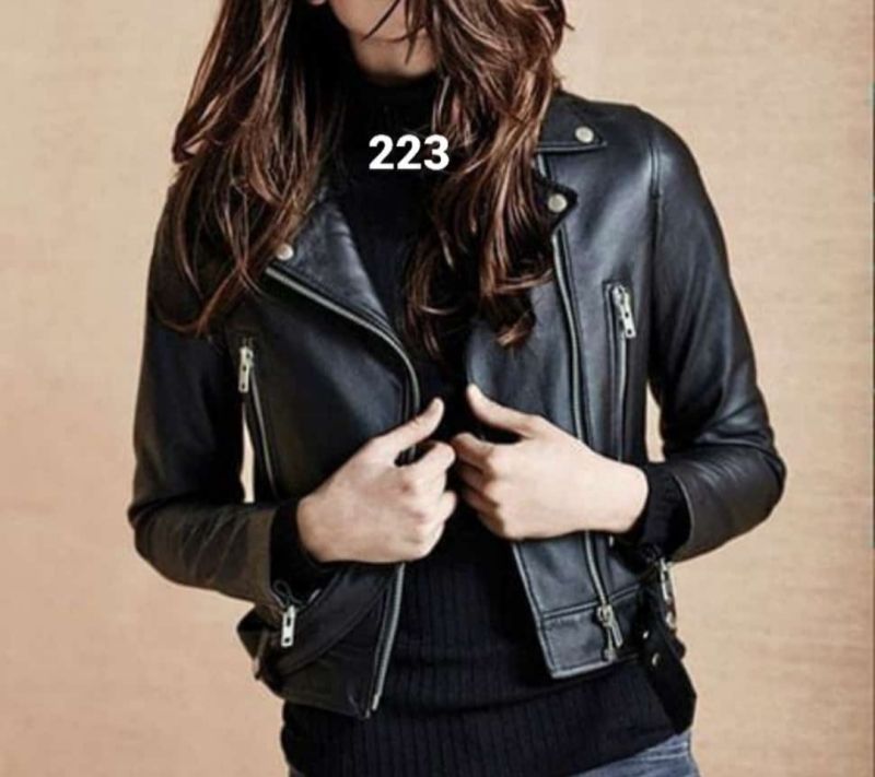 Glamourist Plain Stylish Ladies Leather Jacket, Sleeve Type : Full Sleeves