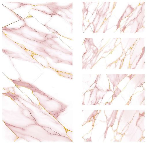 Modern Pink Gold Golden Series Ceramic Wall Tile