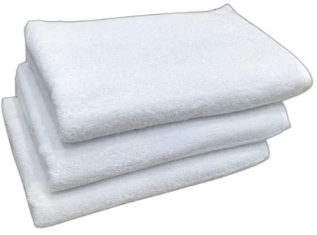 Plain White Cotton Towels, Technics : Machine Made