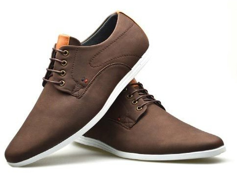 Canvas Men Casual Shoes, Color : Brown