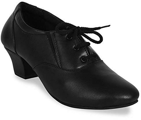 Leather Women Formal Shoes, Color : Black
