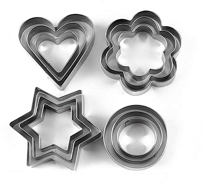 Manual Stainless Steel Cookie Cutter, Color : Silver