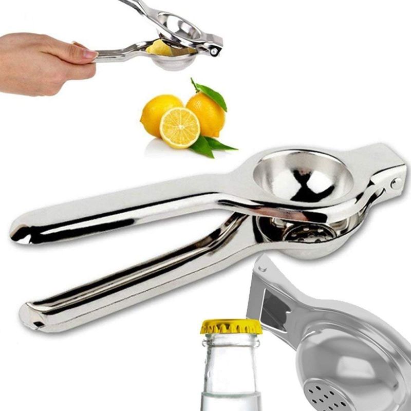 Polished Stainless Steel Lemon Squeezer, Color : Shiny-silver