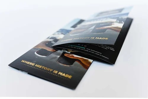 Printed Paper Tri Fold Brochure for Advertising Use, Company