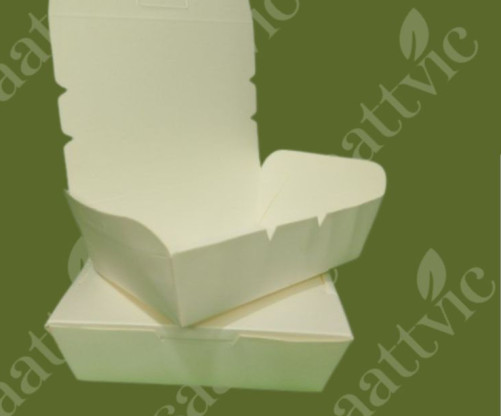 Saattvic White Paper Food Boxes
