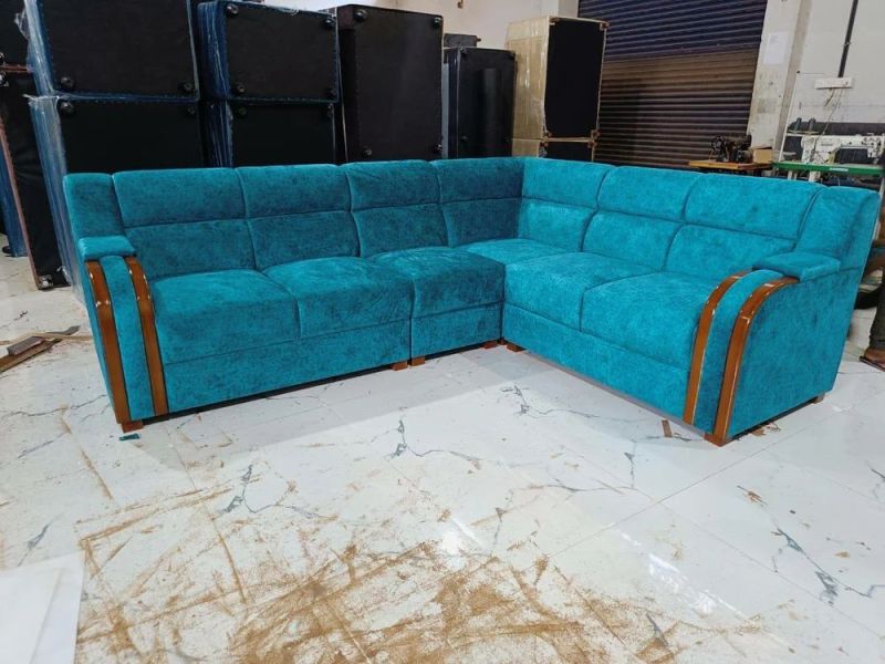 Blue Wooden Sofa Set for Home Furniture