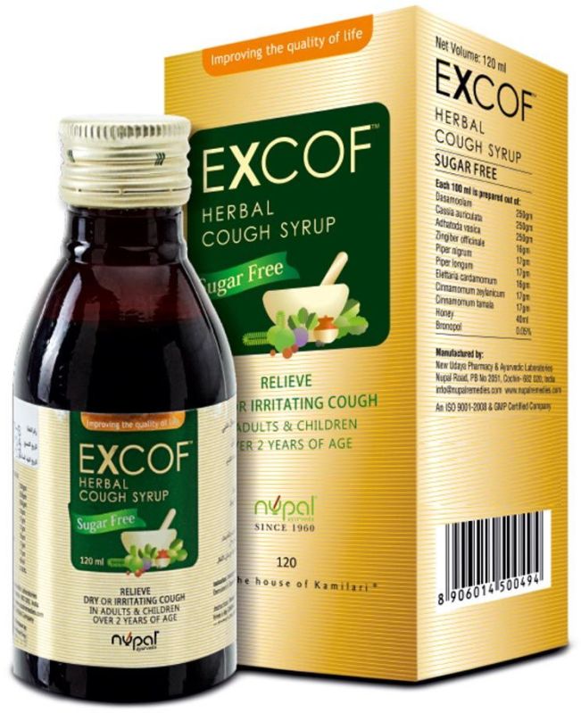 Excof Herbal Cough Syrup, Sealing Type : Double Seal
