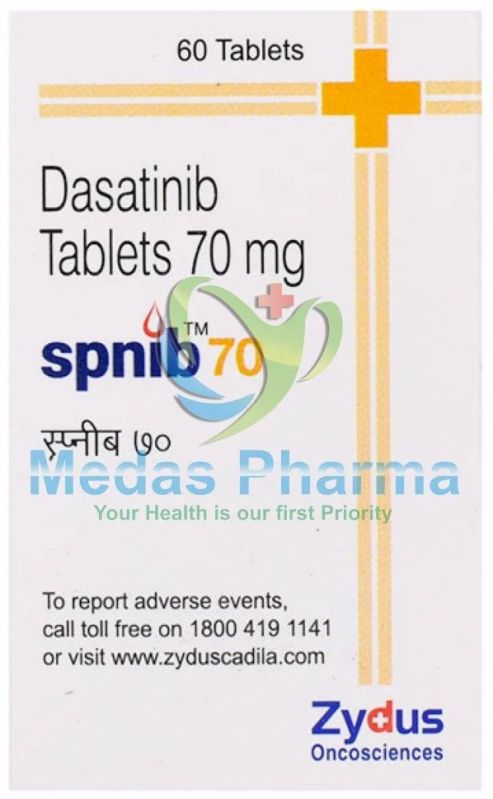 Dasatinib 70mg Tablet for Cancers of blood Bone marrow