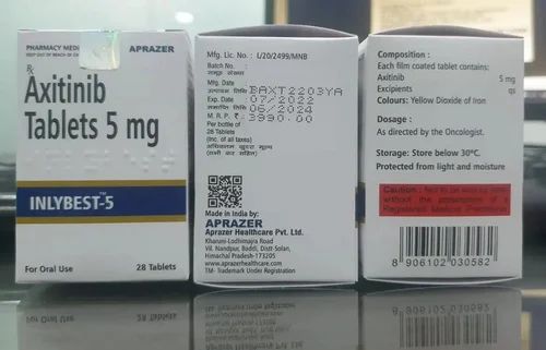 Inlybest 5mg Tablet, Composition : Axitinib