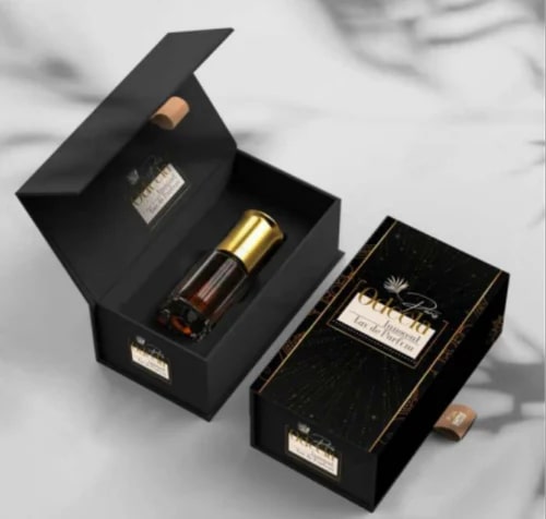 Printed Paper Odeela Perfume Packaging Box, Shape : Rectangular