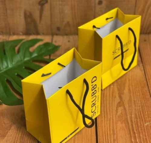 Printed Scrubbd Paper Bag for Shopping