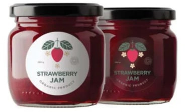 Strawberry Jam Label Packaging Sticker