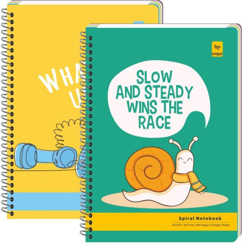 Pragya 6 Subject Spiral Notebook