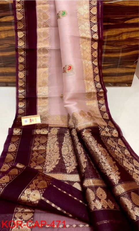 Body Designed Banarasi silk saree, Saree Length : 5.5 M (separate Blouse Piece)