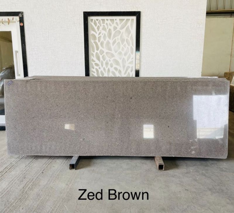 Polished Plain Zed Brown Granite for Vanity Tops, Kitchen Countertops, Flooring