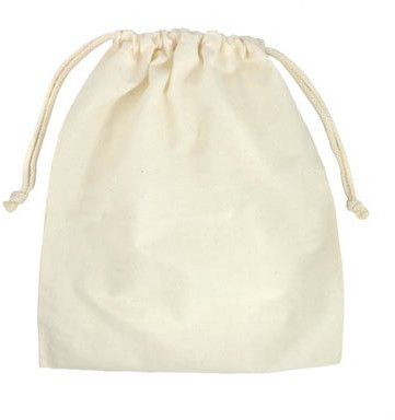 Plain Cotton Drawstring Bag, Color : Cream